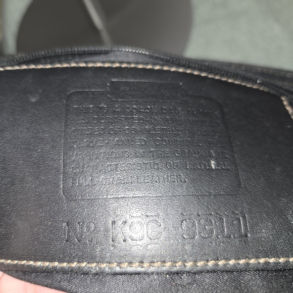 Coach Black Leather Shoulder Bag with Gold Accents - Picture 3 of 5